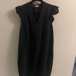 Whistles Dark Green Safia Crepe Dress size 8